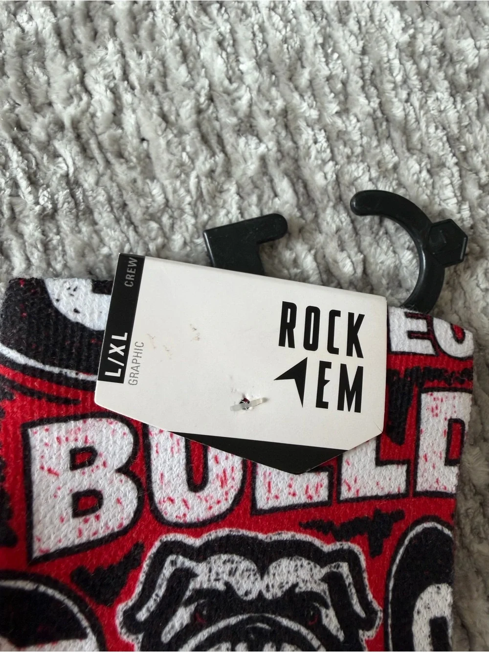 Georgia Bulldogs Crew Socks by - Red, Black & White